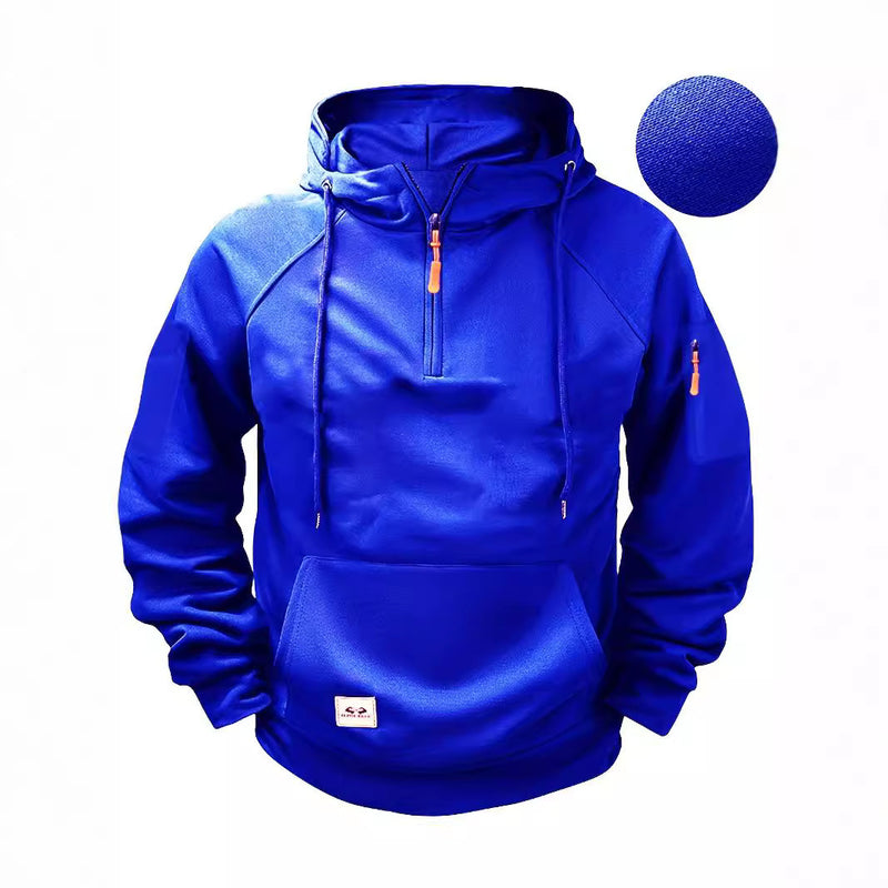 HOODIE ZIPPER MULTI POCKET HOODIE SPORTS AND LEISURE SWEATSHIRT