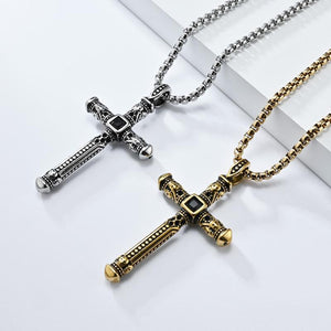 Retro Casual Personality Cross Necklace