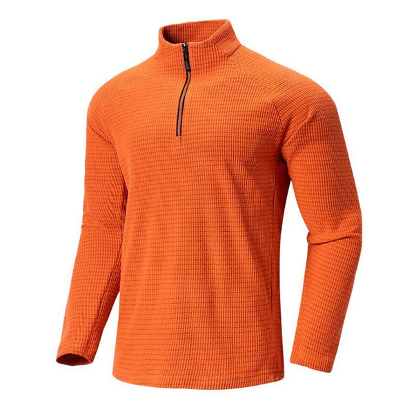 Warmes Fleece-Pullover-Sweatshirt mit Stehkragen für Herren