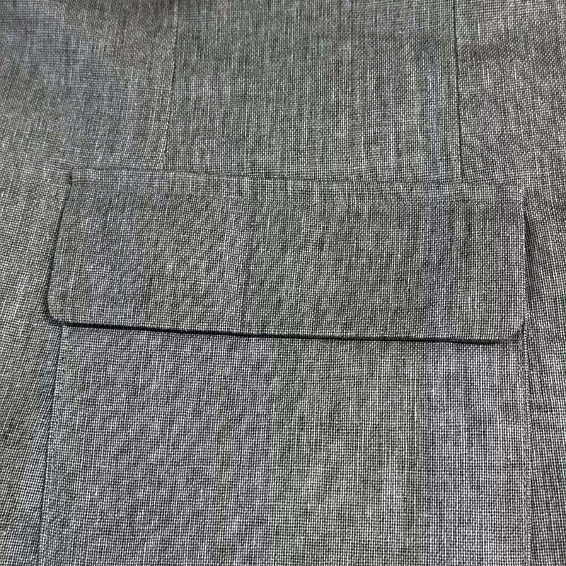 Lässiger Herren-Blazer aus Baumwolle und Leinen mit Revers, einreihig, schmaler Schnitt
