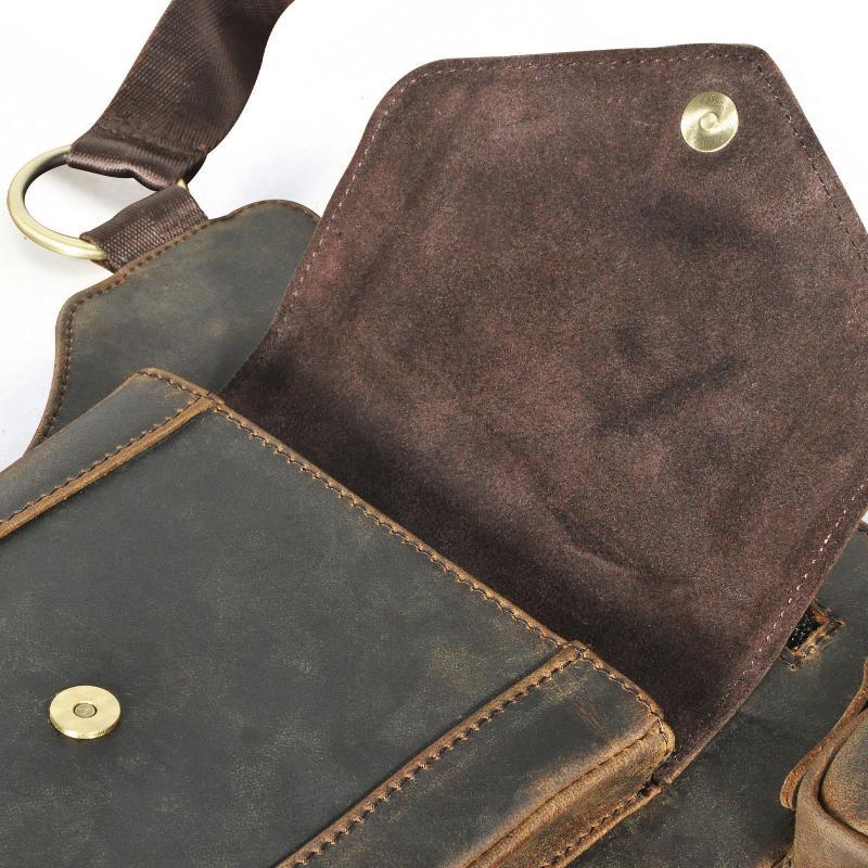 Men's Classic Retro Personality Outdoor Leather Waist Bag