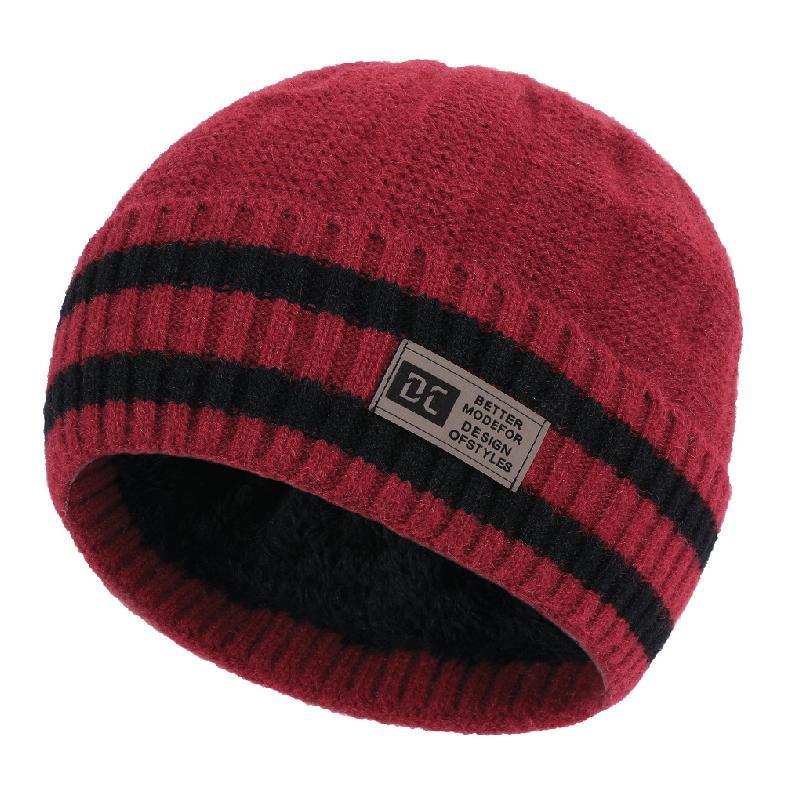 Vielseitige warme Strickmütze für Herren