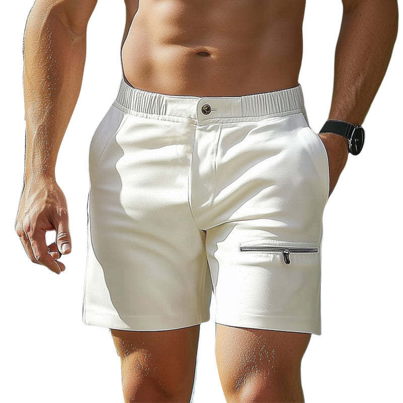 Herren Sommer Basic Einfarbige Freizeitshorts
