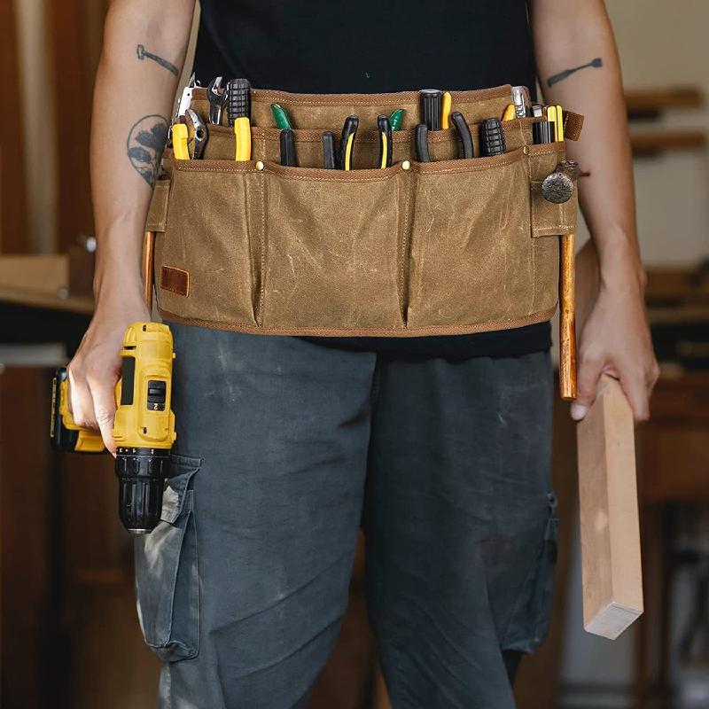 Men's Classic Practical Hardware Tool Bag Storage Waist Bag