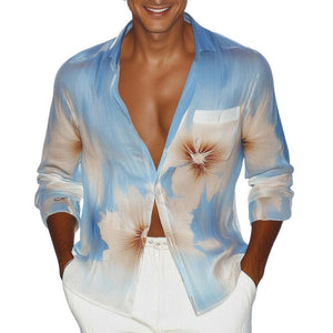 Leichtes, bequemes Hawaiihemd für Herren mit Aufdruck