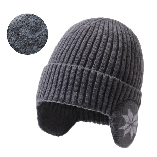 Men's Outdoor Cycling Warm Ear Protection Windproof Knitted Hat