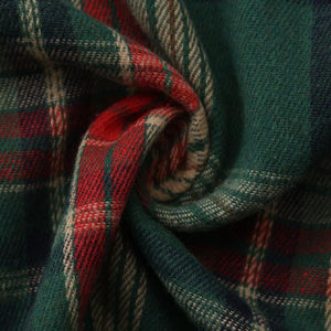 Men's Retro Casual Christmas Plaid Lapel Long Sleeve Shirt