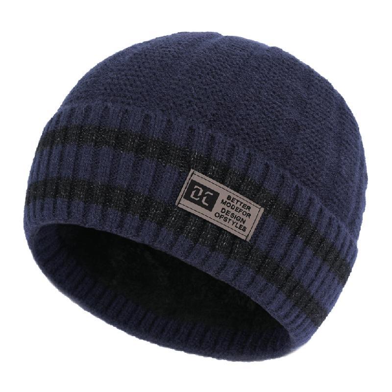 Vielseitige warme Strickmütze für Herren
