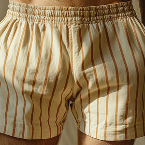 Men's Simple Stripe Print Shorts