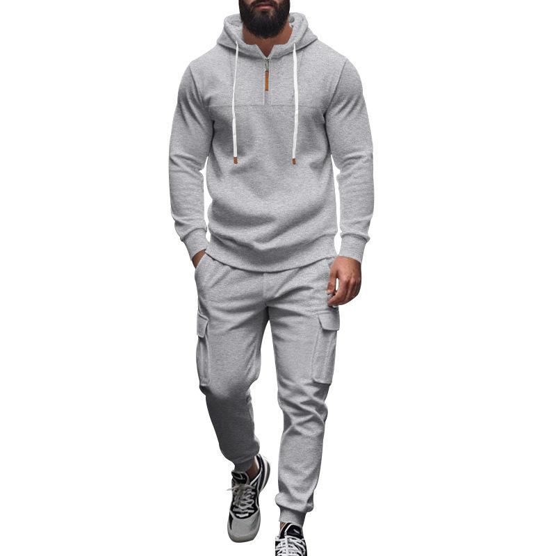 Lockeres Sport-Set aus Kapuzenpullover und Hose für Herren