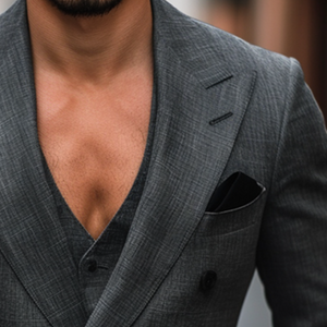 Men's Vintage Linen Breathable Double Breasted Blazer