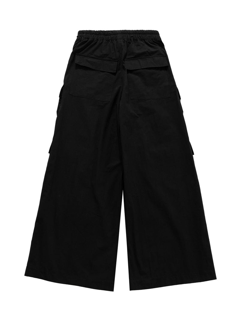 RO Style Multi-Pocket Baggy Flared Pants