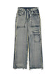 High Street – Jeans mit verwaschenem und abgenutztem Schnitt und Raw Edge 