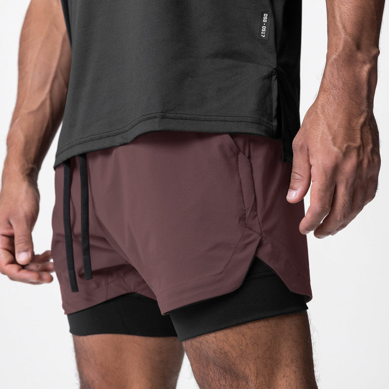 ESSENTIAL COLORFUL POCKET 2 IN 1 5'' INSEAM RUNNING SHORTS