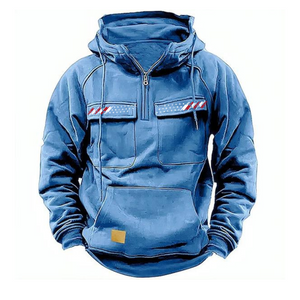 USA FLAGGE VINTAGE EINFARBIGER HOODIE