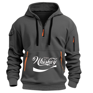 ICH GENIESSE ARMTASCHE REISSVERSCHLUSS-KAPUZENPULLOVER