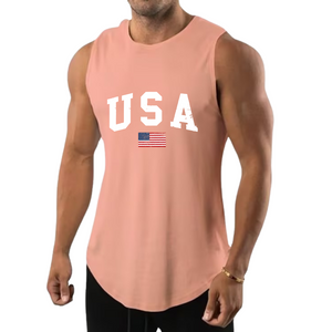 FEUCHTIGKEITSABWEISENDES TANKTOP MIT USA-FLAGGE