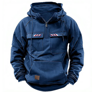 USA FLAGGE VINTAGE EINFARBIGER HOODIE