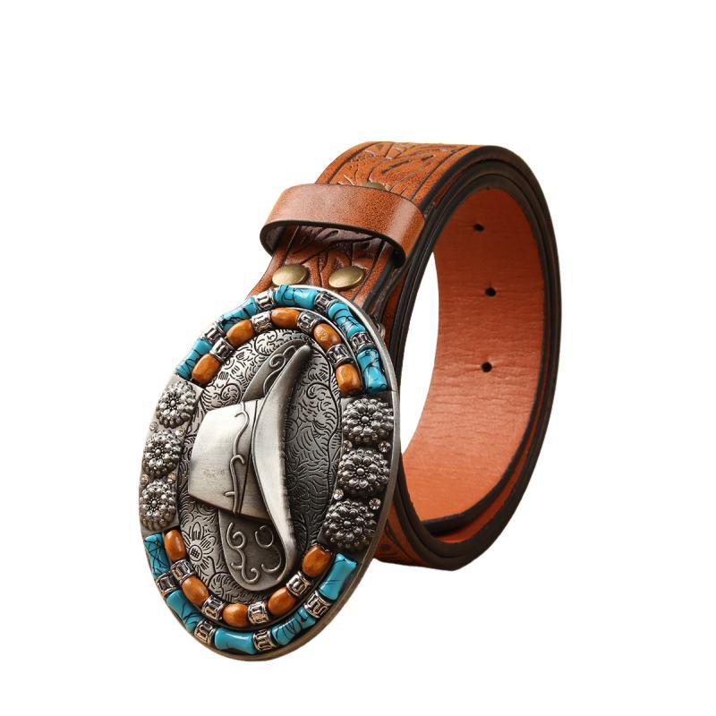 Men's Classic Vintage Western Cowboy Style Belt