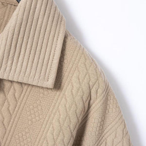 Kurzärmliges Poloshirt mit Jacquard-Textur für Herren