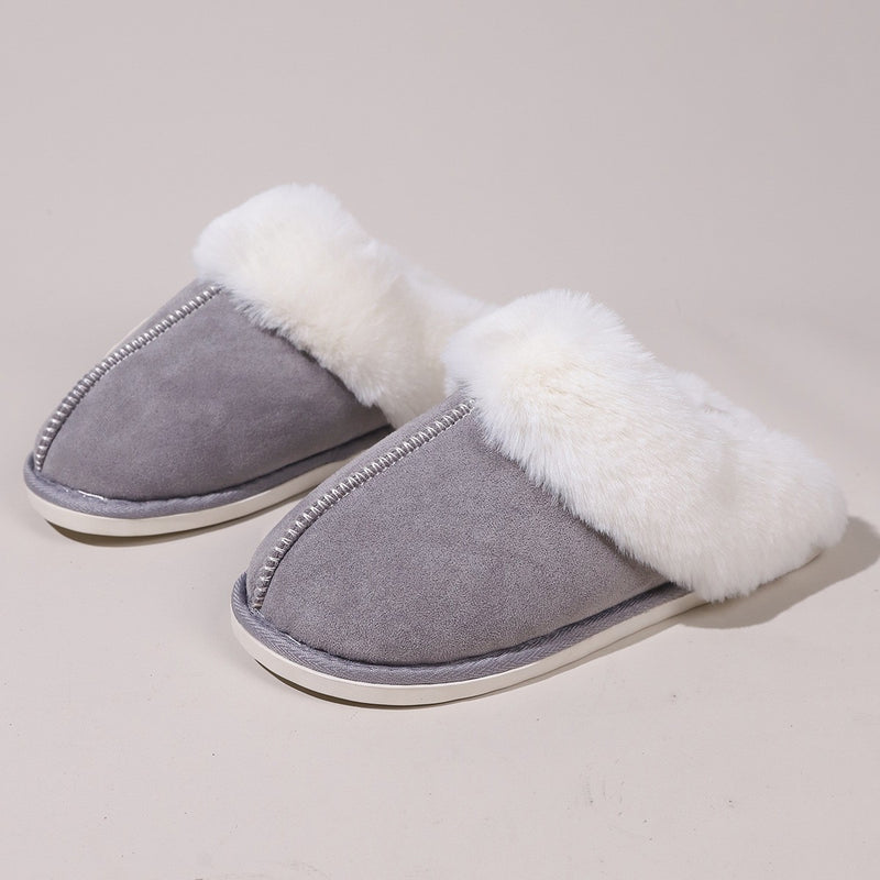 MEN&Women's Plush Warm Thick-soled Non-slip Thickened Cotton Slippers Loafers