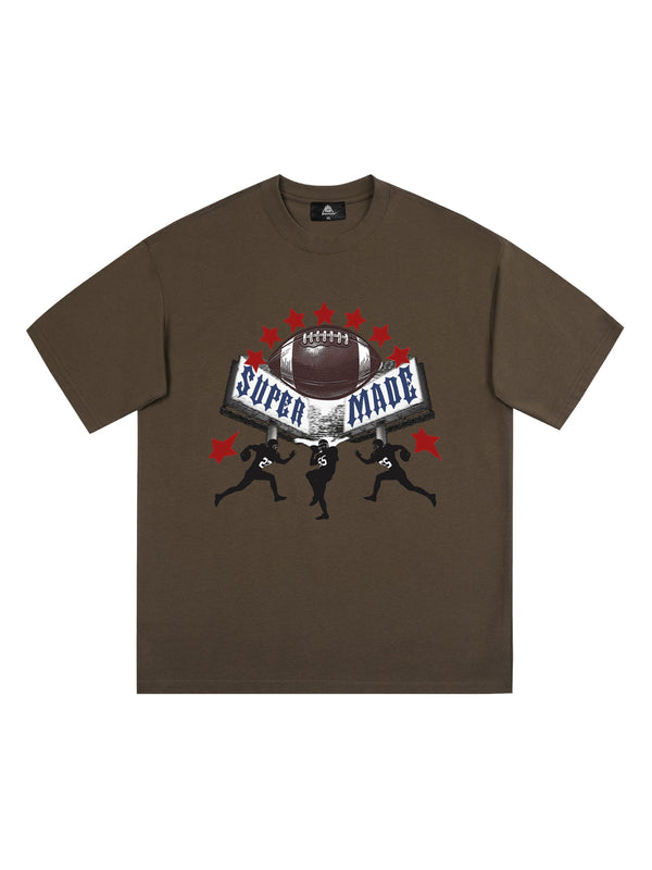 Super Bowl Football Print T-Shirt