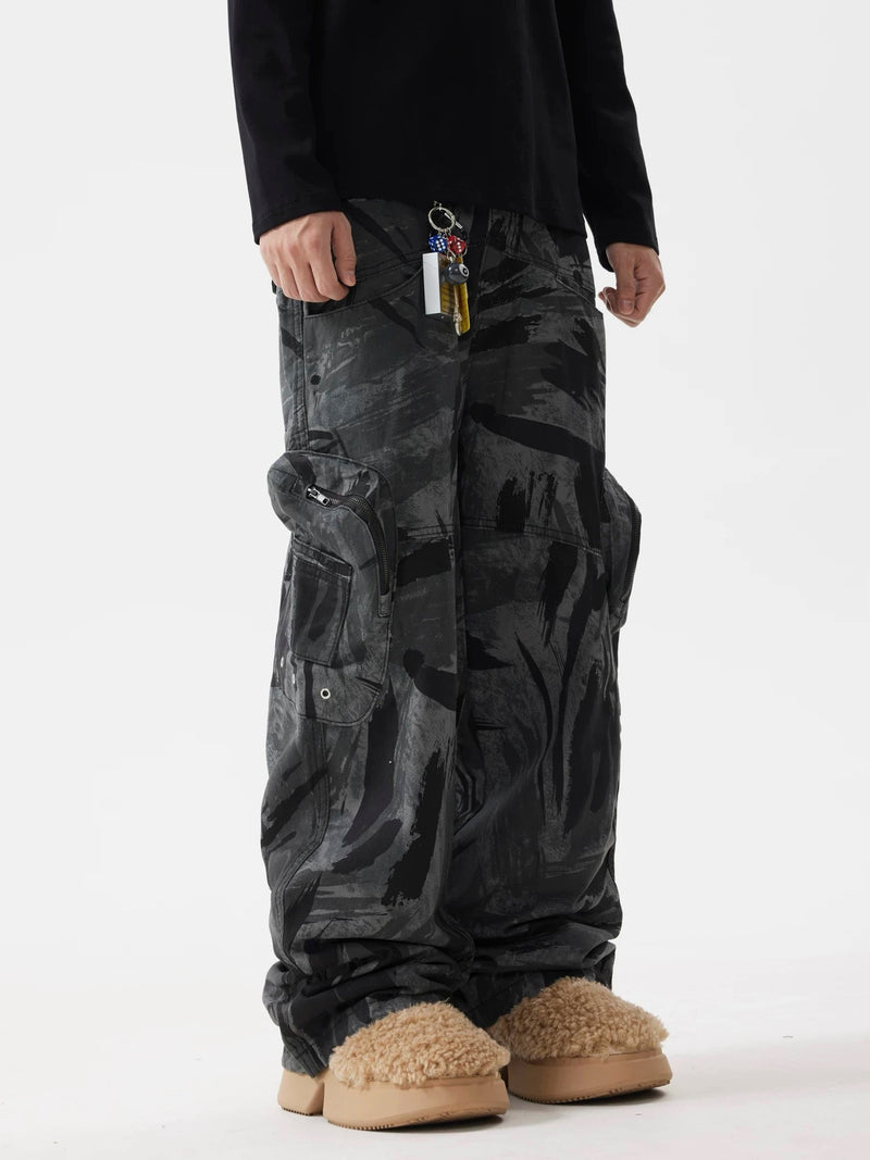 Multi-Pocket Camo Cargo Pants