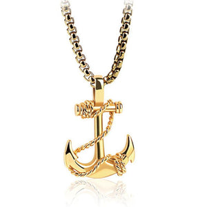 Casual Vintage Anchor Cross Necklace