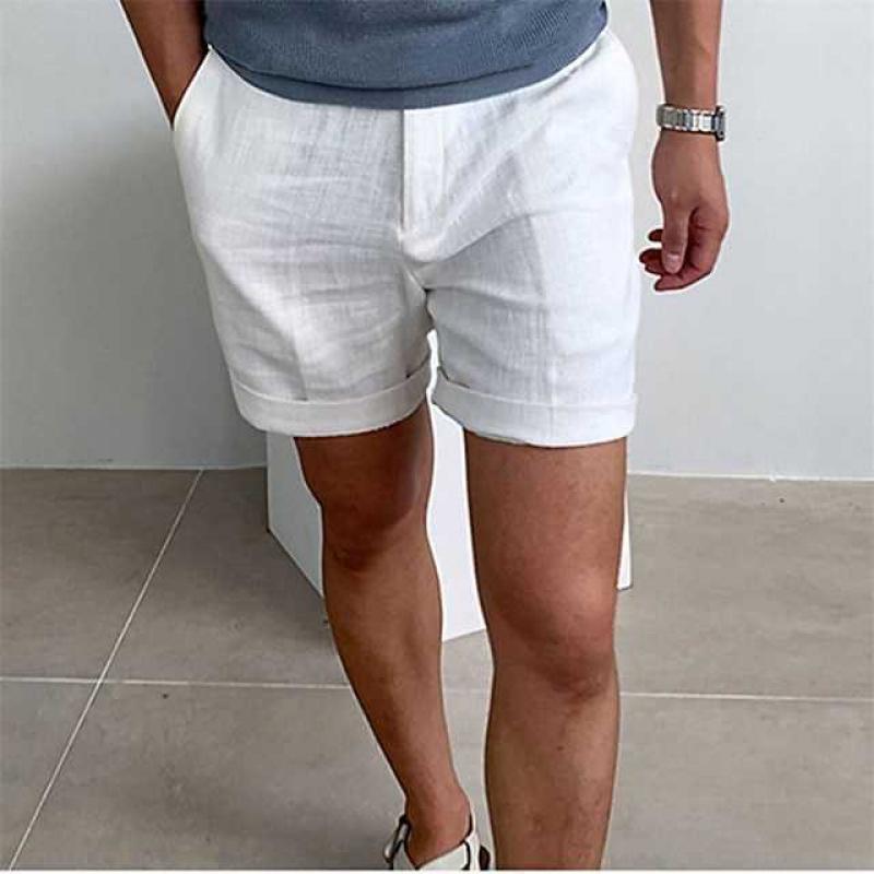 Vintage Leinen-Strandshorts für Herren