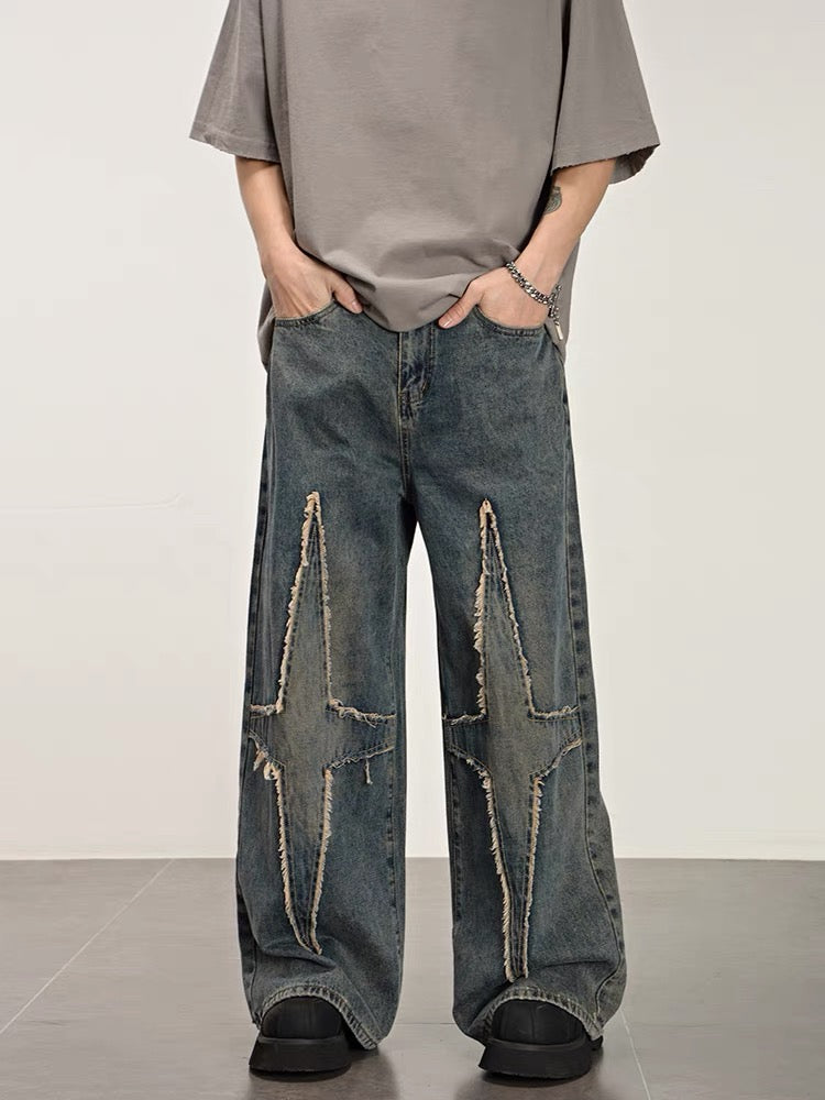 High Street Star Washed Jeans