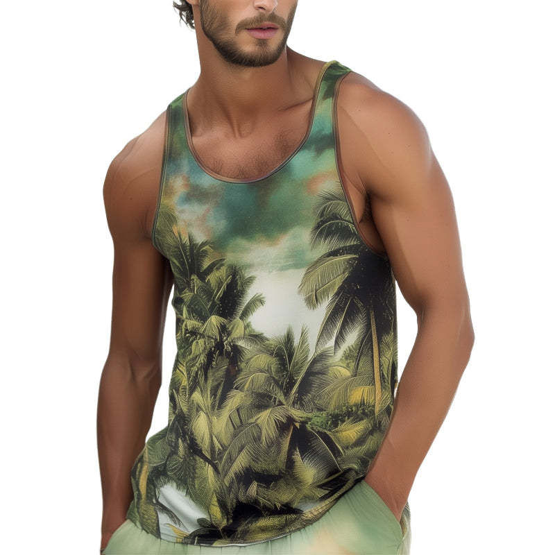 Men's Fashion Hawaiian Casual Skin-friendly Tank Top