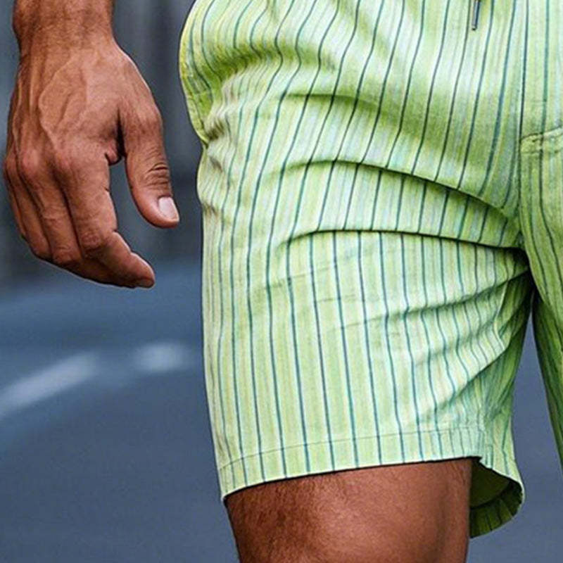 Freizeitshorts mit Nadelstreifenmuster für Herren
