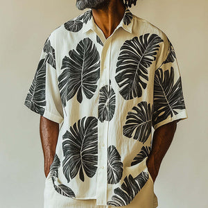 Men's Spring Fashion Printed Short Sleeve Shirt