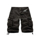 (SIZE US 30-48)BUTTON AND ZIPPER MULTI DIMENSIONAL POCKETS 11'' INSEAM CARGO SHORTS