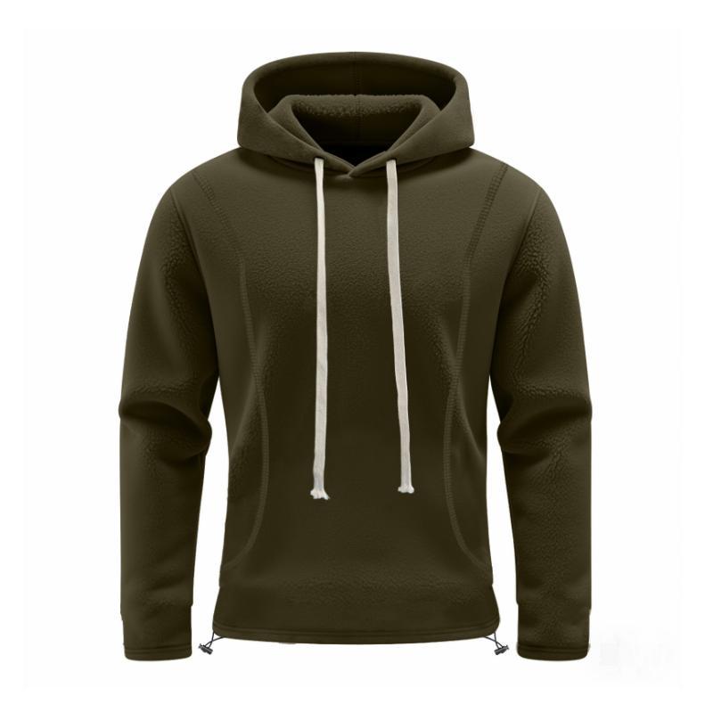 Men's Casual Outdoor Polar Fleece Long Sleeve Pullover Hoodie