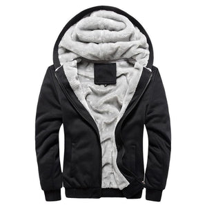 Men's Casual Fleece Hooded Jacket