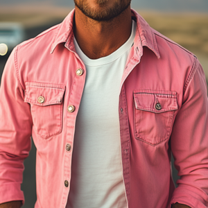 Klassisches, modisches, lässiges, gewaschenes Langarmhemd für Herren