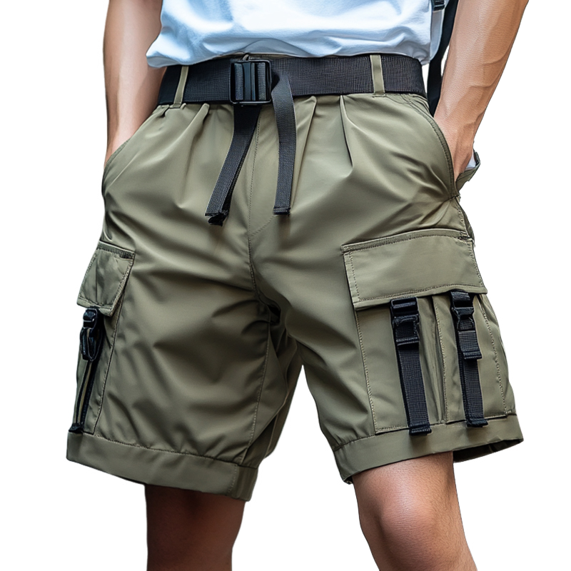 Lässige, wasserdichte Cargo-Shorts für Herren im Freien mit großen Taschen