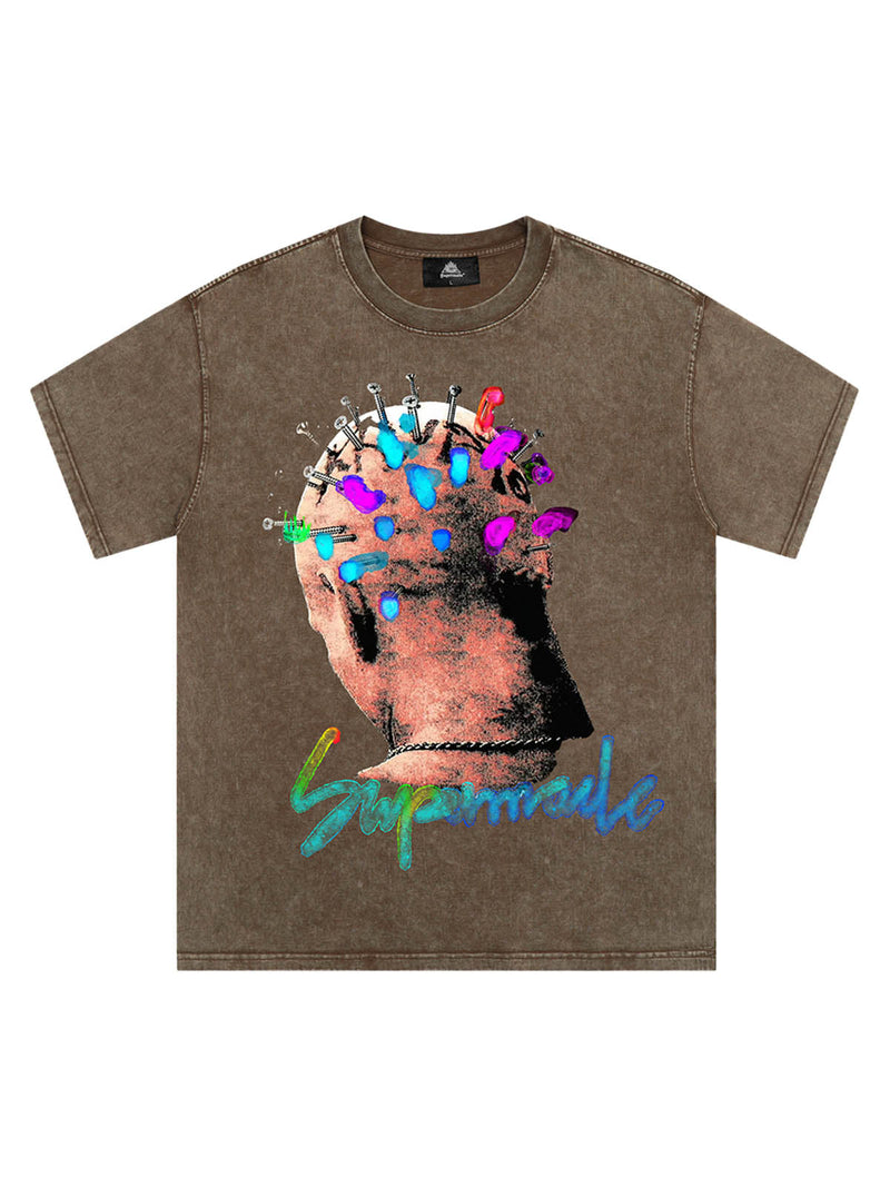 Street Artistic Painted Portrait T-shirt