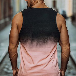 Men's Cool Gradient Contrast Printed Casual Tank Top