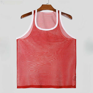 Gestreiftes Slim Fit-Tanktop für Herren