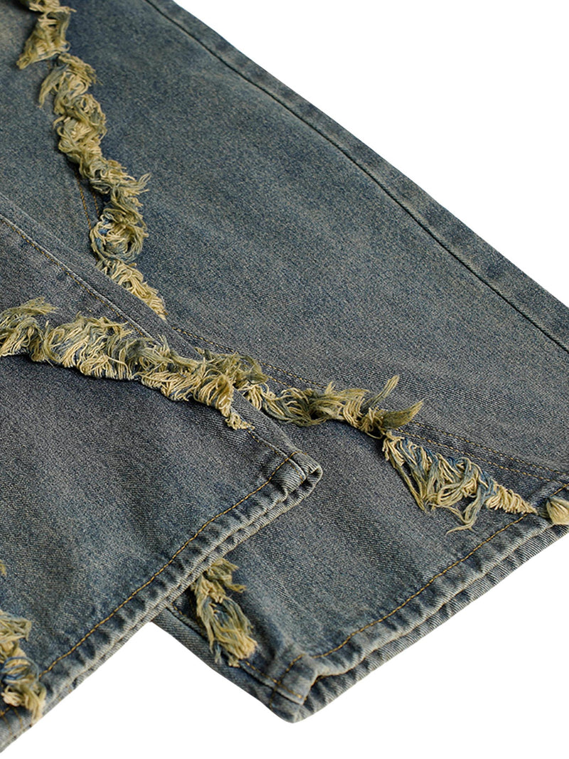 High Street Hip Hop Washed Distressed Jeans