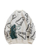 Cartoon Dinosaur Printed Sweater