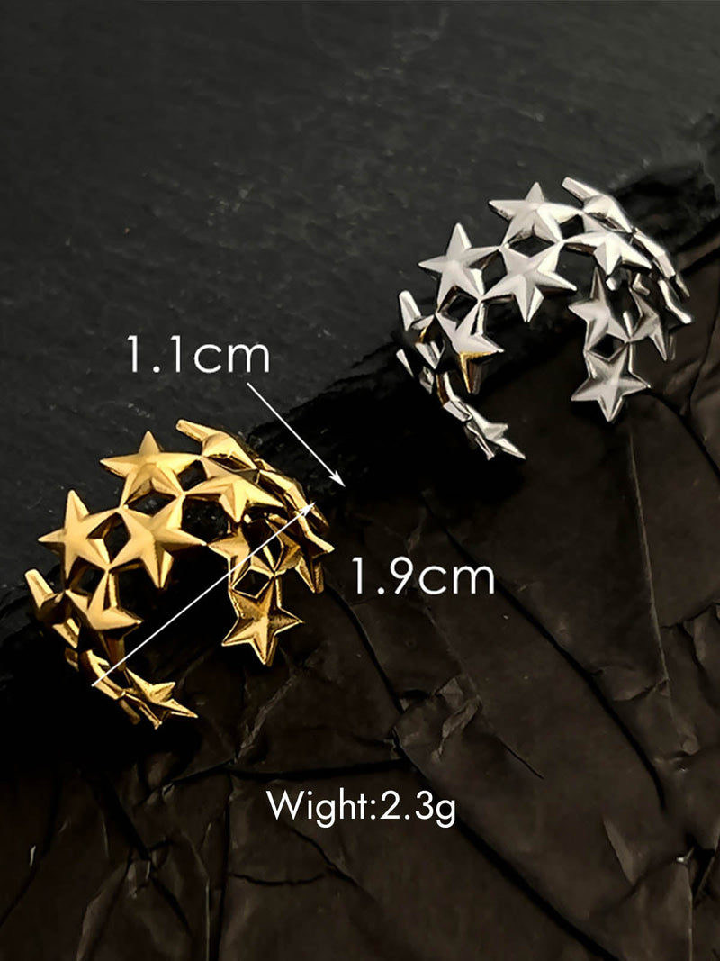 Cuban Hotfix Rhinestone Zircon Ring