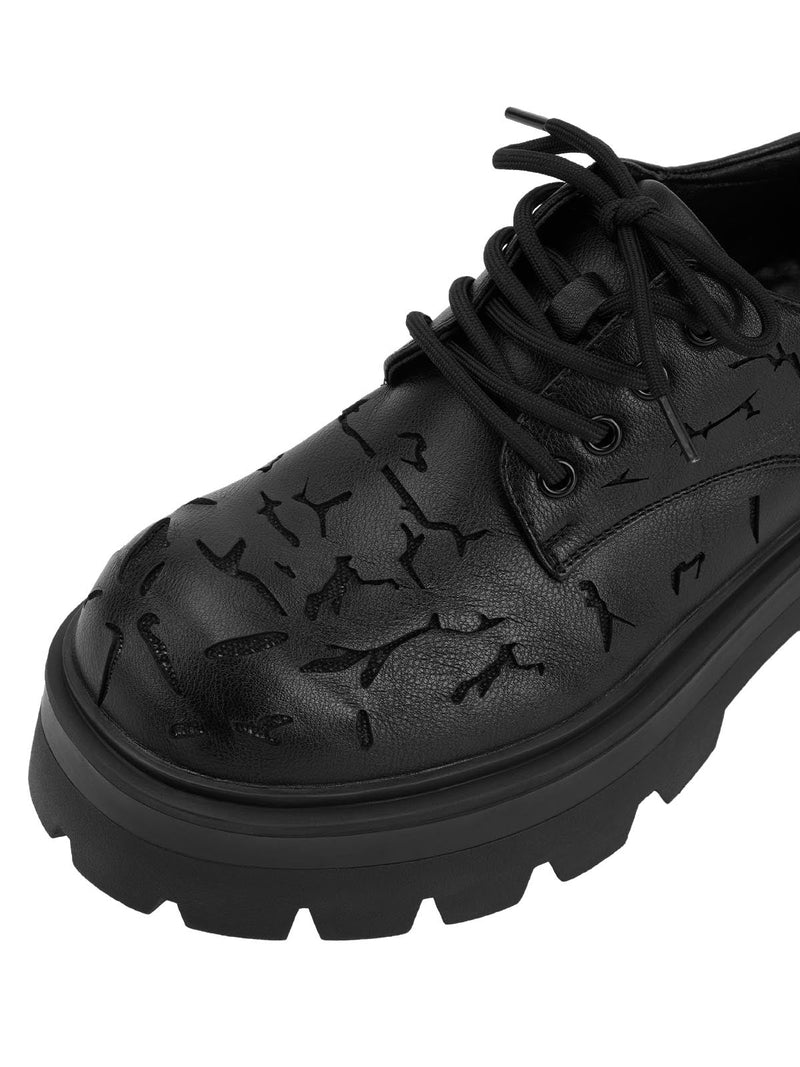 High Street Crackle Leather Shoes