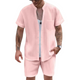 Lässiges Resort-Set mit Kurzarm-Shorts für Herren, zweiteilig