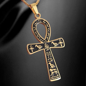 Vintage Casual Egyptian Symbol Cross Necklace