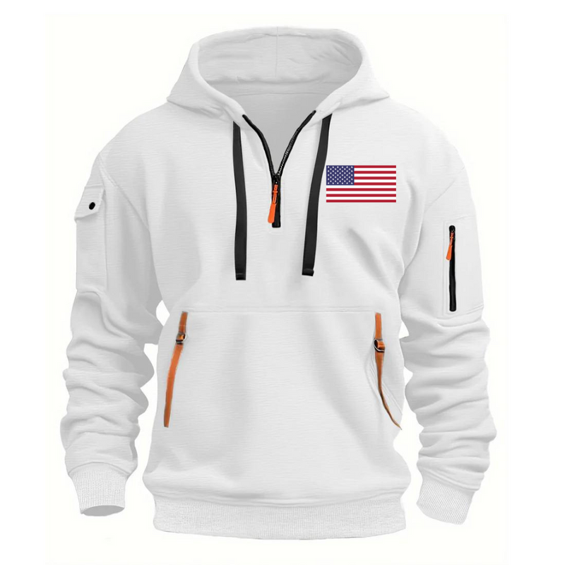 FLAG  ARM POCKET ZIPPER HOODIE