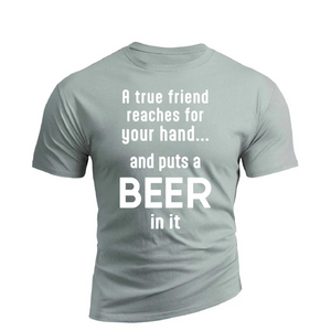 TRUE FRIEND BAUMWOLL-GRAFIKT-T-SHIRT