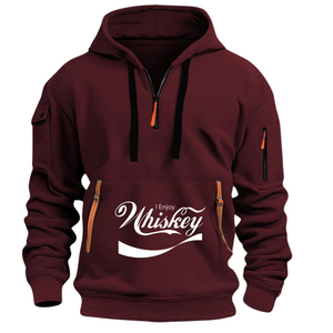 ICH GENIESSE ARMTASCHE REISSVERSCHLUSS-KAPUZENPULLOVER